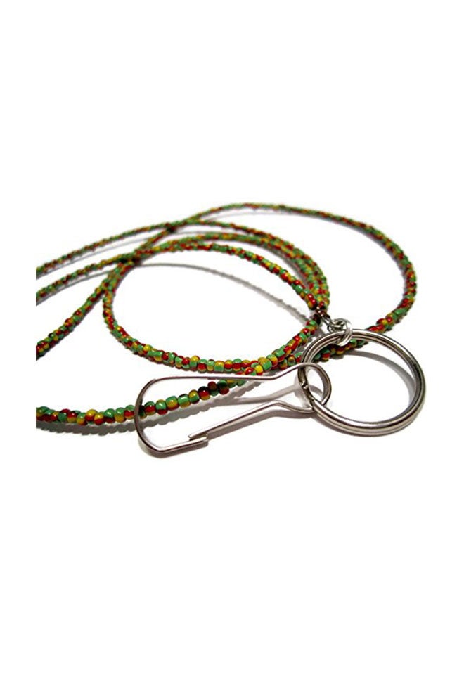 Rastfarian Beaded Lanyard Badge Holder Multicolour - v1554293955/N21899553A_2