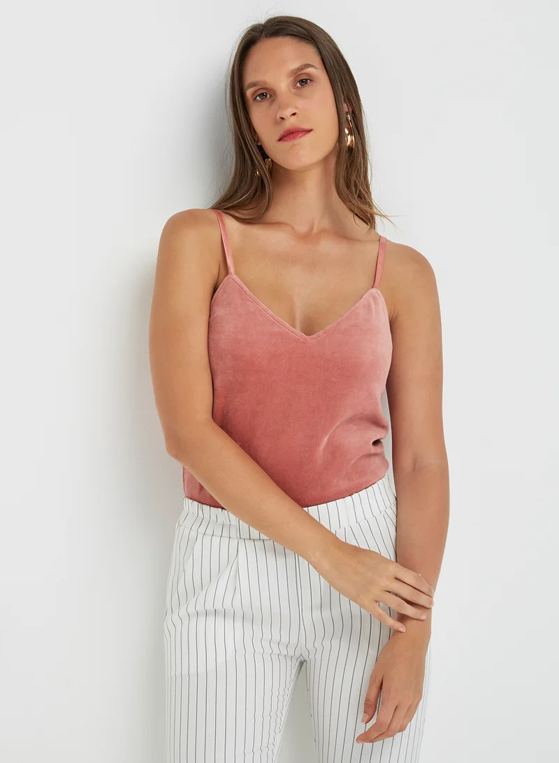 Juicy Couture V Neck Straps Camisole Pink