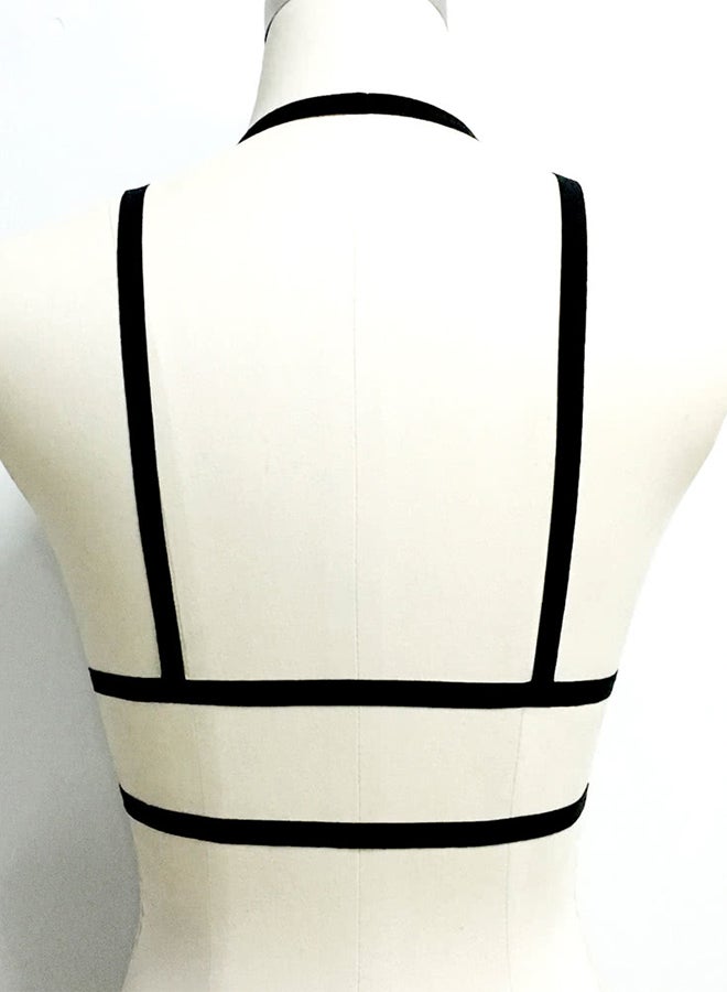 Elastic Bandage Cage Bra Black  - Image 2