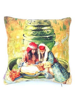 Alwan Two Ottoman Lady Print Cushion Cover Multicolour 40x40centimeter  - Image 1