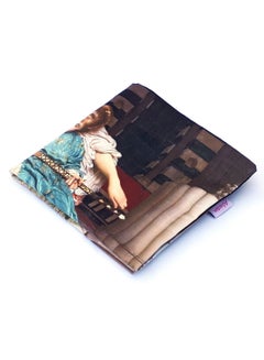 Alwan Mother And Daughter Playing Musical Instrument Print Cushion Cover Multicolour 40x40cm  - Image 2
