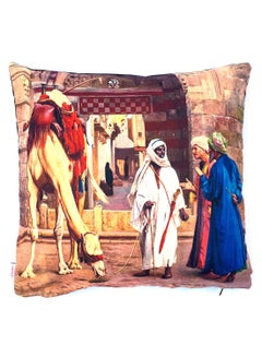 Alwan Bazaar Istanbul Ottoman Time Print Cushion Cover Multicolour 40x40cm  - Image 1