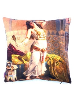 Alwan Ottoman Lady Print Cushion Cover Multicolour 40x40cm  - Image 1