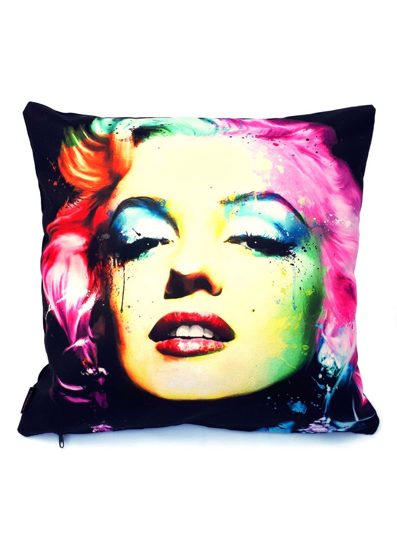 Alwan Mariyln Monroe Print Cushion Cover Multicolour 40x40cm - Image 1