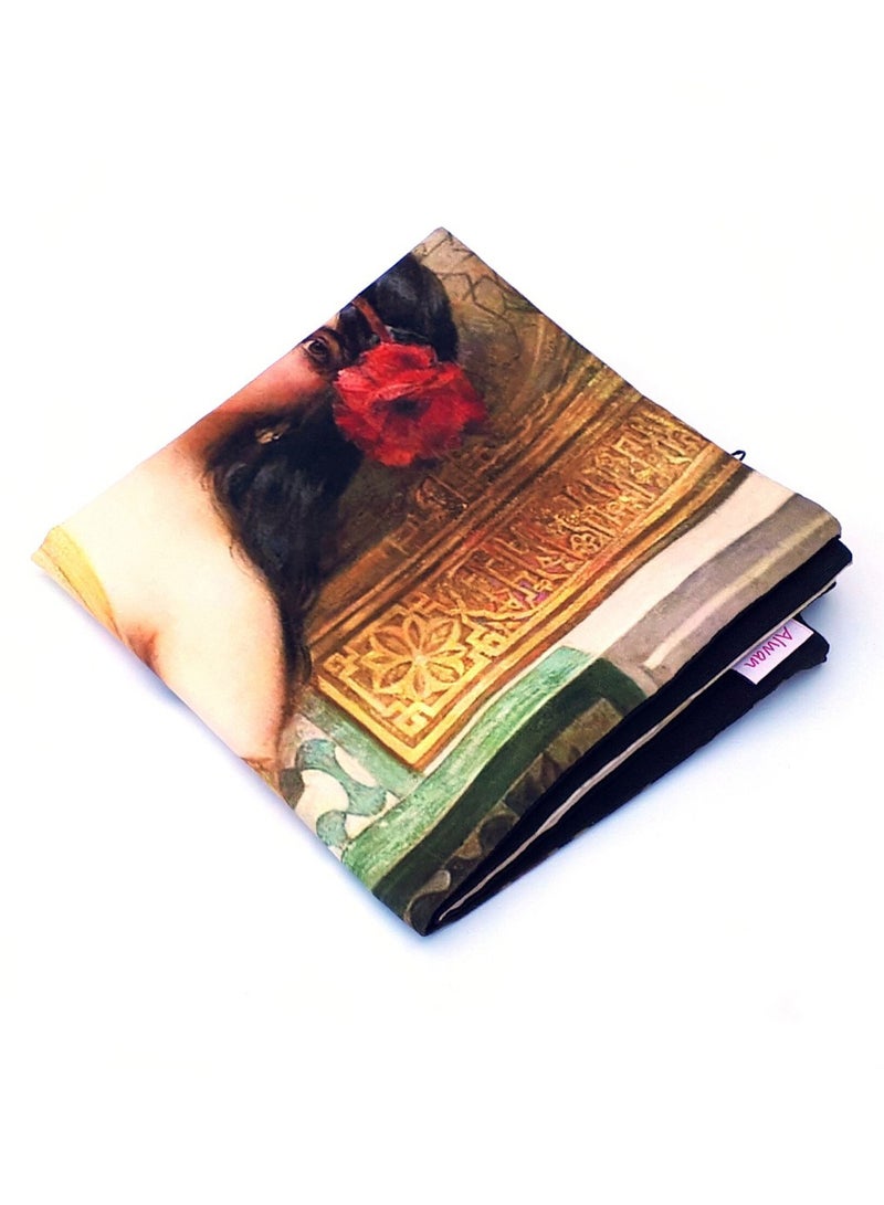Alwan Ottoman Lady Print Cushion Cover Multicolour 40x40cm - Image 2