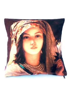 Alwan Ottoman Lady Print Cushion Cover Multicolour 40x40cm  - Image 1