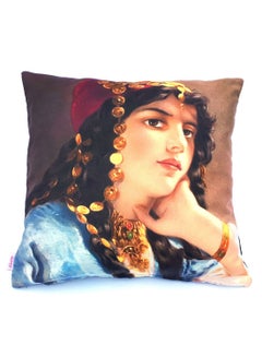 Alwan Ottoman Lady Print Cushion Cover Multicolour 40x40cm  - Image 1