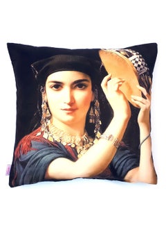 Alwan Ottoman Lady Print Cushion Cover Multicolour 40x40cm  - Image 1