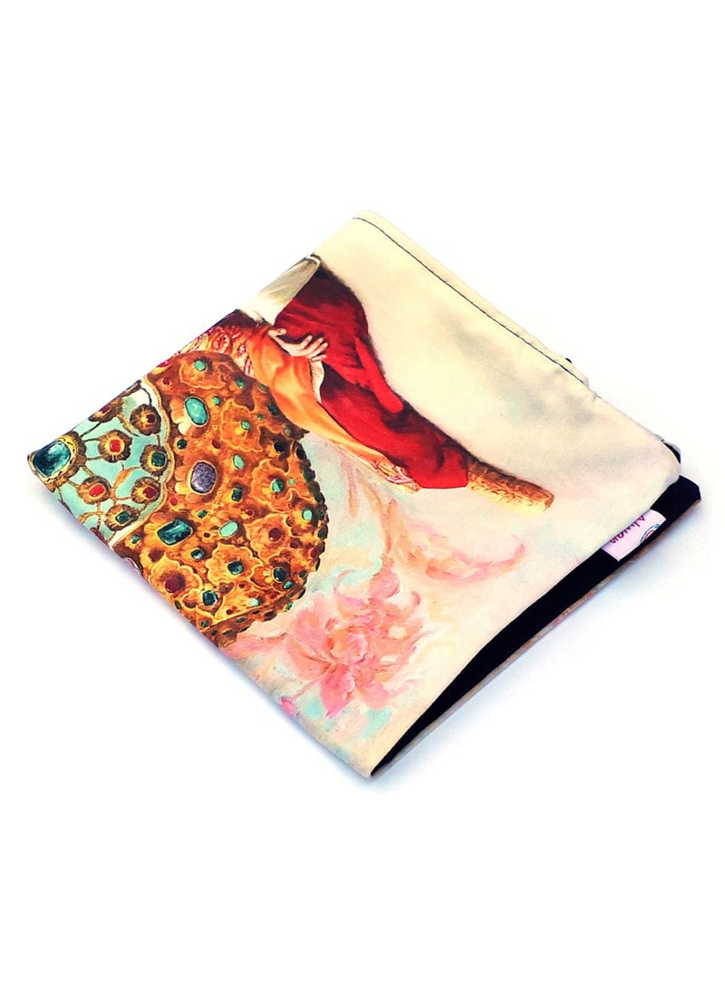 ألوان غطاء وسادة مطبوع بصورة سيدة عثمانية متعدد الألوان 40x40سم  - Image 2