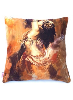 Alwan Belly Dancer Print Cushion Cover Multicolour 40x40cm  - Image 1
