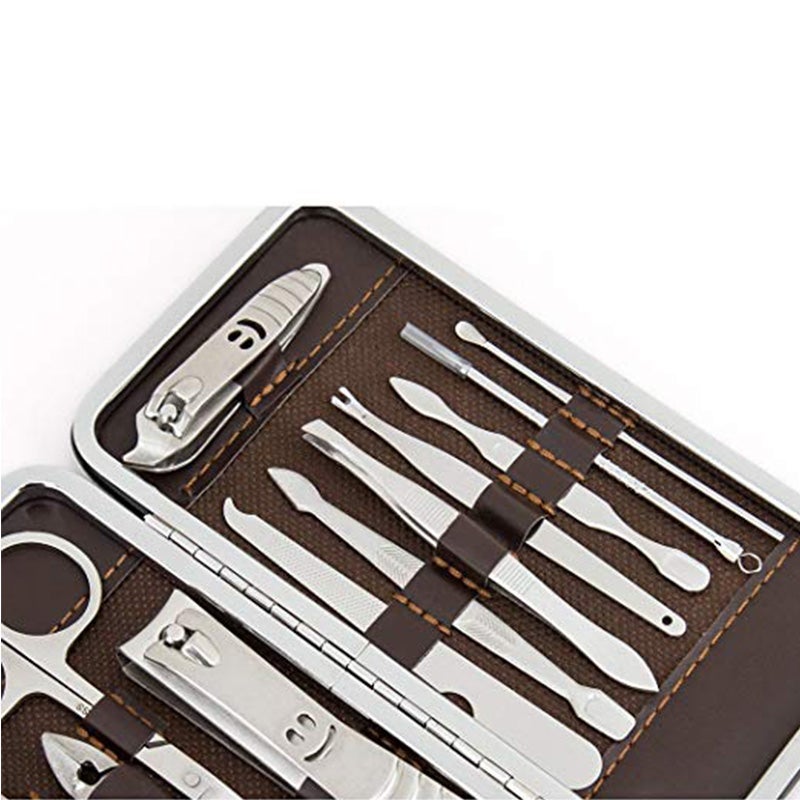 QQCUTE 12-Piece Manicure & Pedicure Set Silver 13 x 7 x 2centimeter - Image 3
