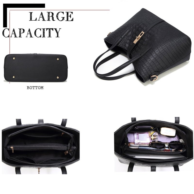 Generic - 3-Piece Handbag Set Black - Image 1