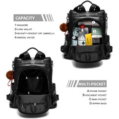 Generic Anti-theft Casual Shoulder Backpack Black  - Image 4