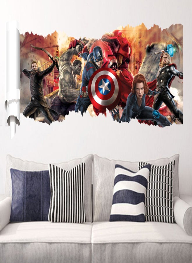 اتش واي ملصق جداري بتصميم شخصيات فيلم 'The Avengers' متعدد الألوان 50  x 90سم 