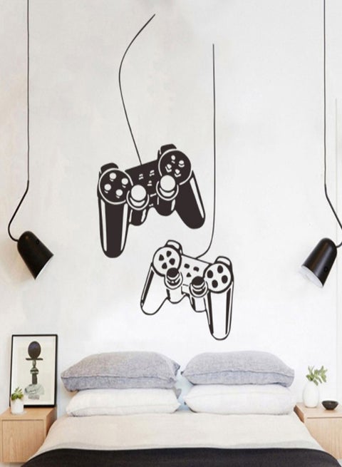 Removable Game Console Wall Sticker Black 57*66cm