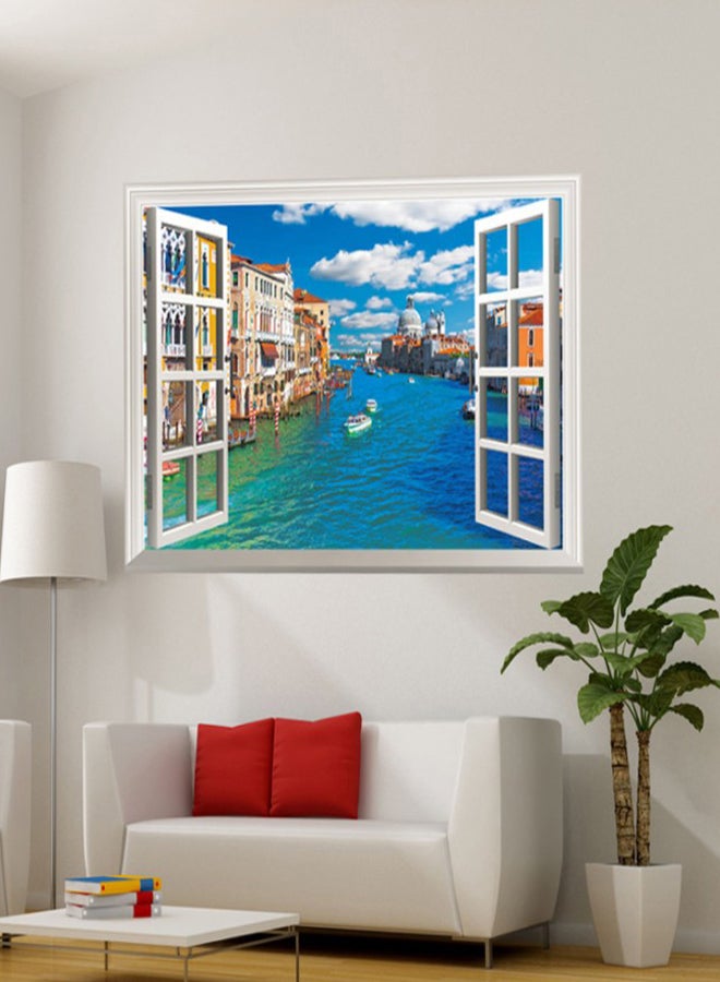 اتش واي ملصق جداري بتصميم يعبر عن مدينة تطل على المحيط متعدد الألوان 60 x 90Ø³Ù†ØªÙŠÙ…ØªØ± 