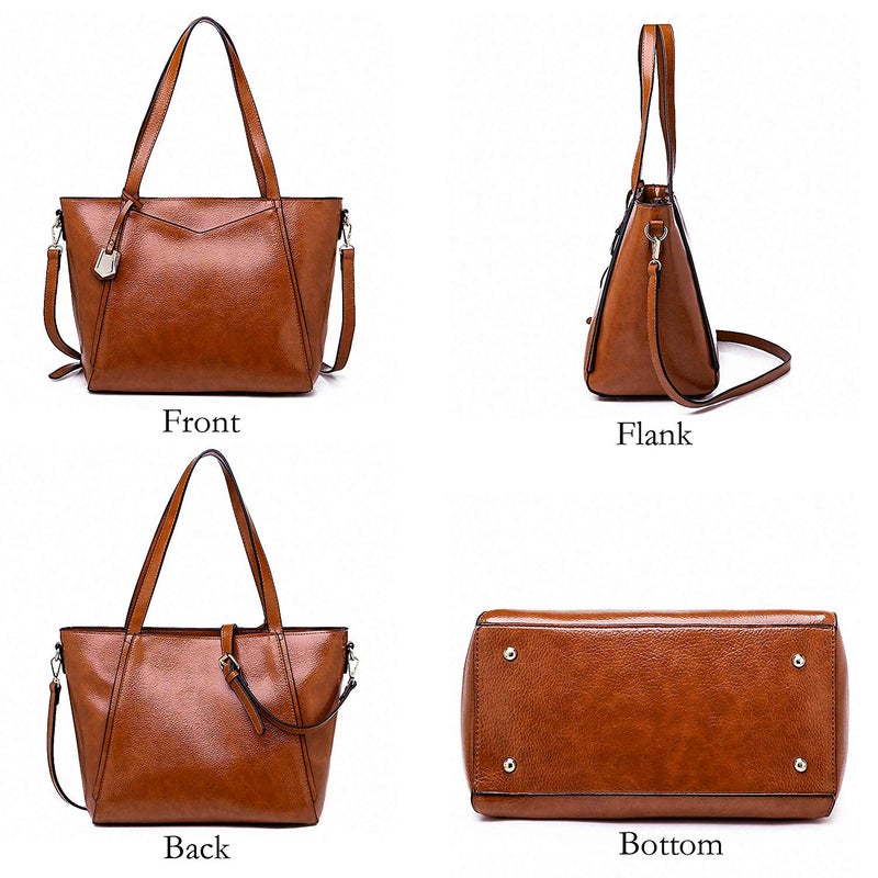 Generic - Retro Soft Leather Shoulder Bag Black - Image 1
