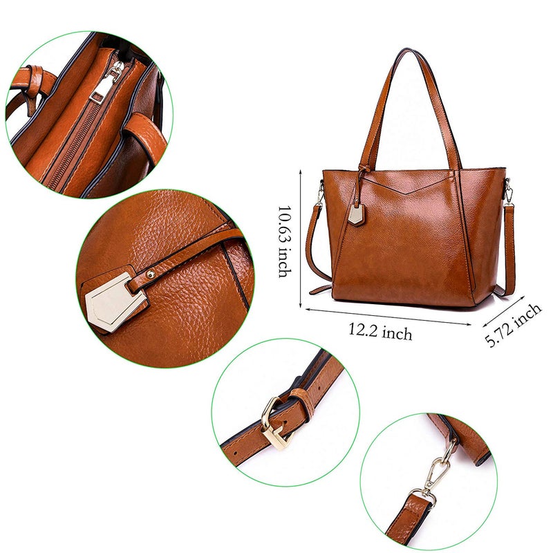 Generic - Retro Soft Leather Shoulder Bag Black - Image 1