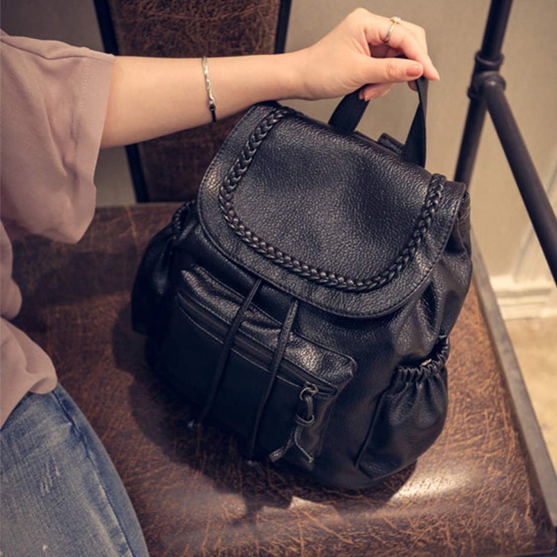 Generic - Vintage Rucksack Backpack Black - Image 1