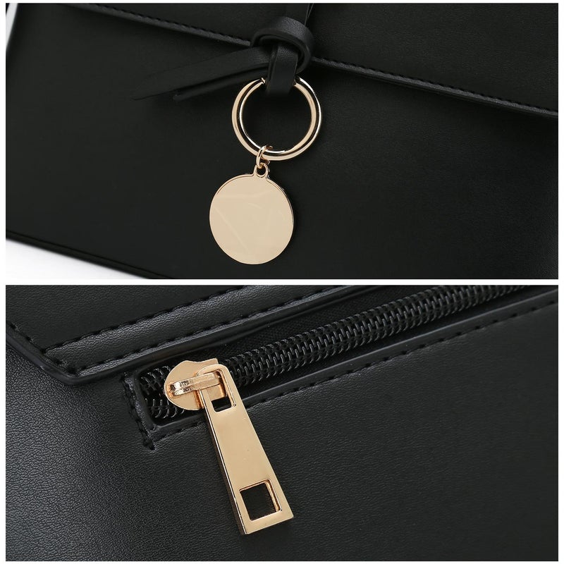 Generic - Synthetic Leather Stylish Satchel HandBag Black - Image 1