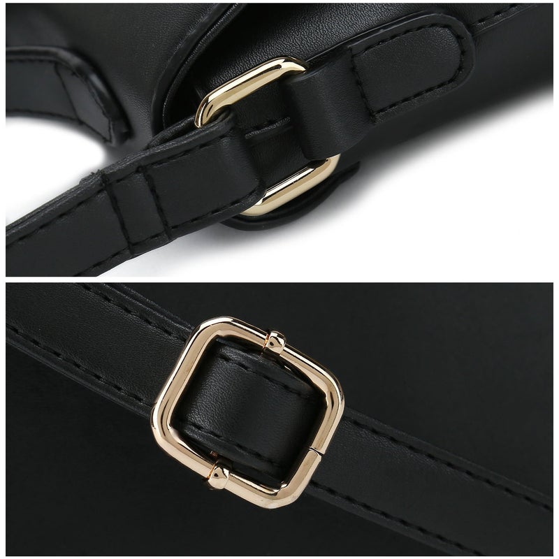 Generic - Synthetic Leather Stylish Satchel HandBag Black - Image 1