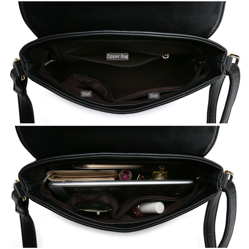 Generic - Synthetic Leather Stylish Satchel HandBag Black - Image 1