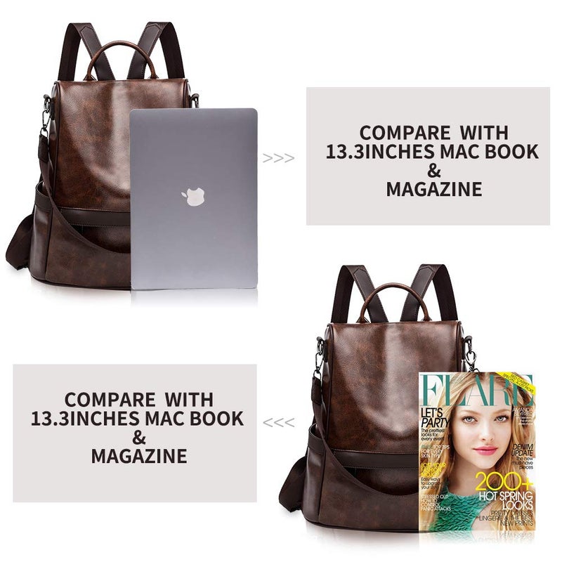 Generic - Anti-theft Casual Shoulder Backpack Coffee - Image 1