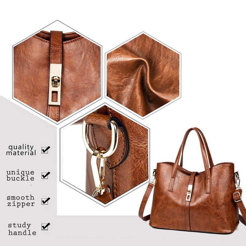 Generic - 3-Piece Handbag Set Grey - Image 1