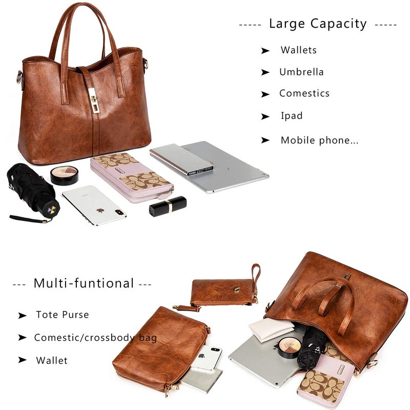 Generic - 3-Piece Handbag Set Grey - Image 1