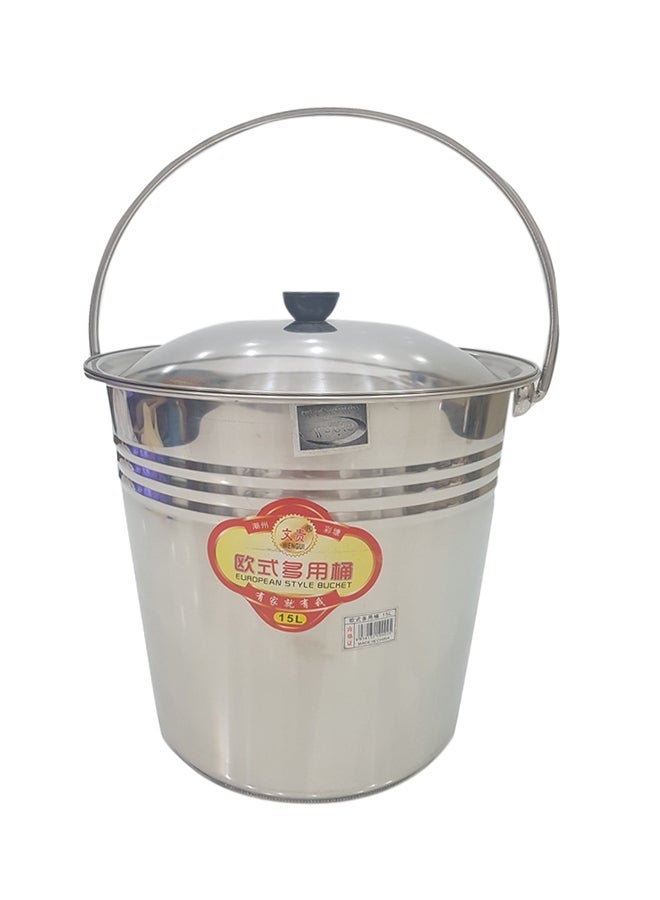 ALMUFARREJ Bucket Steel Silver 