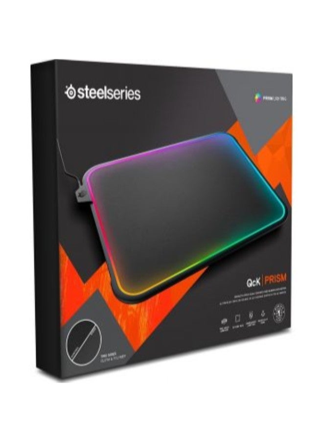 steelseries - Steelseries QcK Prism Gaming Mouse Pad 360-Degree 12 Zone Prism RGB Illumination - Image 1
