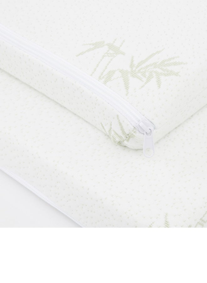 Home Box - Relax Printed King Size Memory Foam Mattress Topper Polyester White 180x200cm - Image 1
