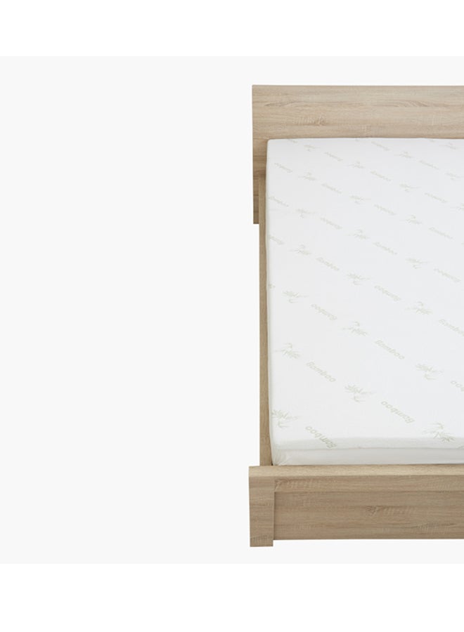 Home Box - Relax Printed King Size Memory Foam Mattress Topper Polyester White 180x200cm - Image 1
