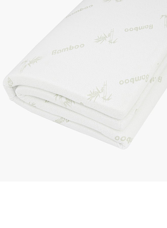 Home Box - Relax Printed King Size Memory Foam Mattress Topper Polyester White 180x200cm - Image 1