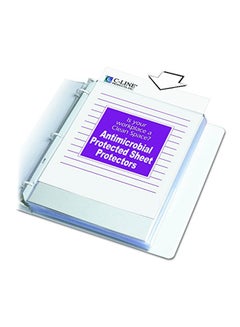 C-Line Clear Top-Loading Heavyweight Antimicrobial Poly Sheet Protectors  - Image 3