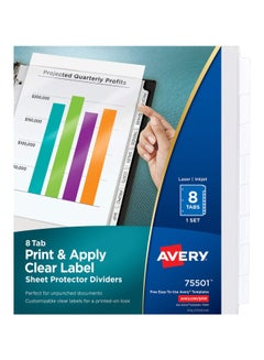 AVERY 8-Tab Sheet Protectors Dividers  - Image 1
