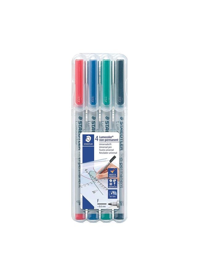 STAEDTLER - 4-Piece Lumocolor Non-Permanent Fine Point Marker Set - Image 1