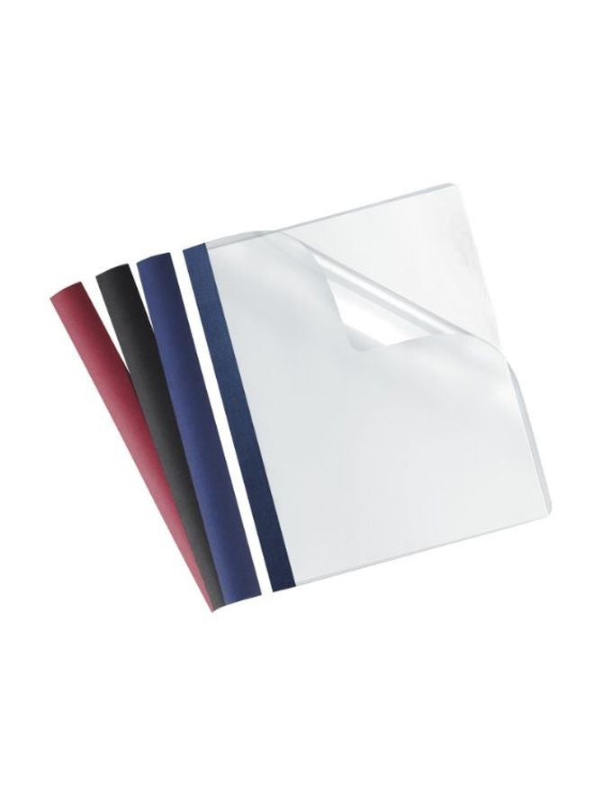 Fellowes 100-Piece Recyclable Binding Cover Set Clear/Blue/Red  - Image 1