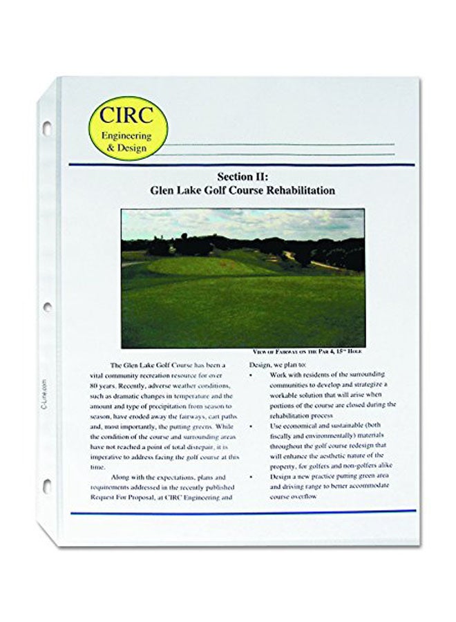 C-Line - 50-Piece Top Loading Poly Sheet Protector Clear - Image 1