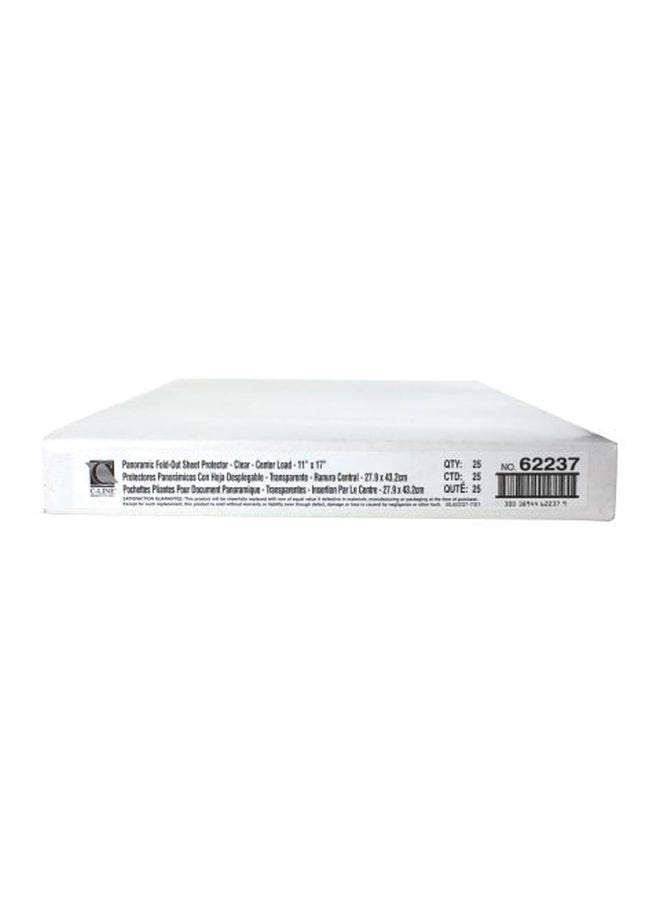 C-Line 25-Piece Fold-Out Sheet Protector Clear  - Image 2