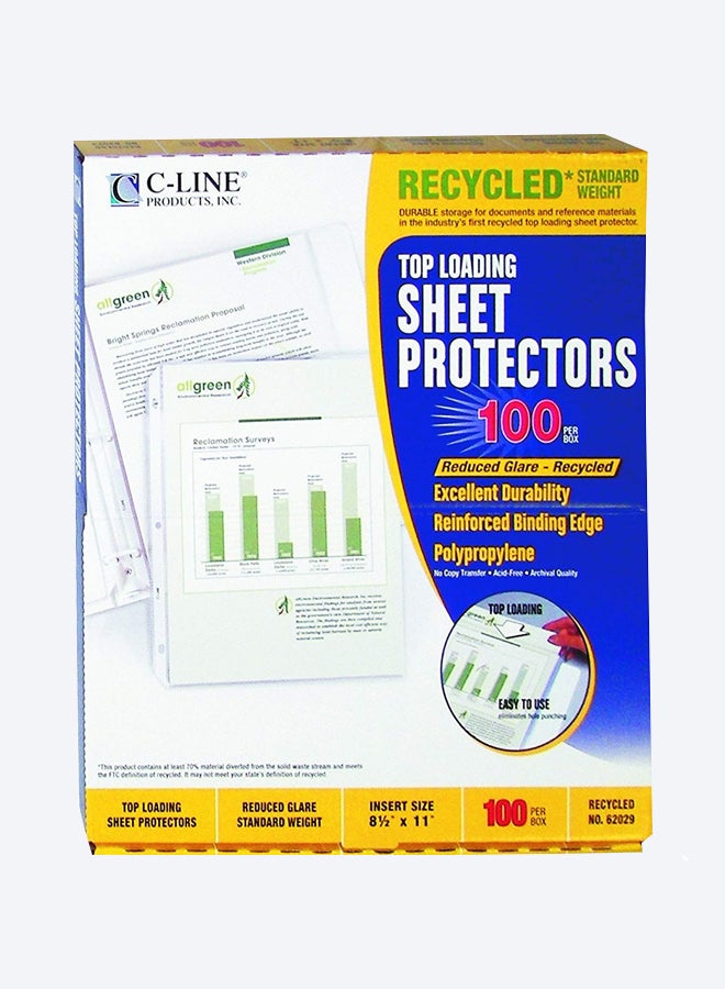 Pack of 100 Sheet Protectors White - v1554362043/N22947514A_1