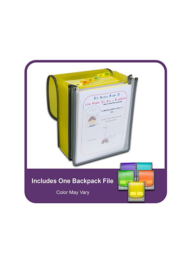C-Line - C-Line 7-Pocket Vertical Expanding Backpack Organizer File, 1 File, May Vary (58700) - Image 1