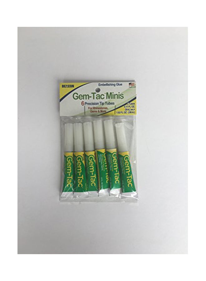 Beacon Pack Of 6 Gem-Tac Permanent Glue Multicolour - Image 2