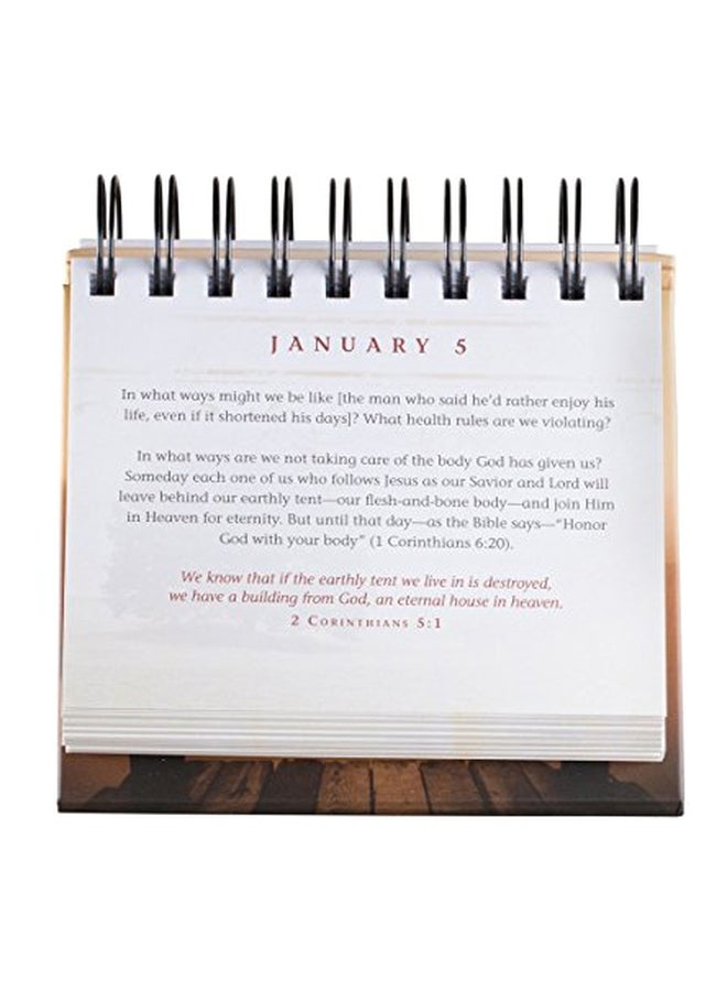 Dayspring Billy Graham Wisdom For Each Day Flip Calendar Brown - Image 3