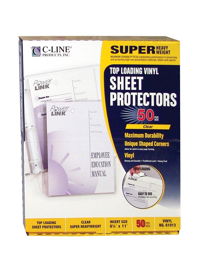 50-Piece Vinyl Sheet Protectors Clear - v1554362105/N22948021A_1