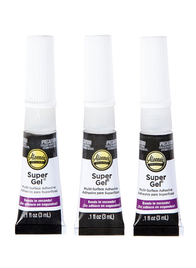 Aleene's 3-Piece Super Gel Multi-Surface Adhesive White  - Image 1