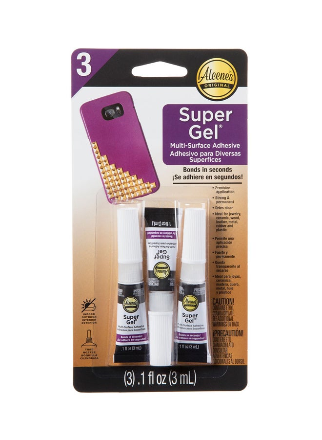 Aleene's 3-Piece Super Gel Multi-Surface Adhesive White  - Image 2