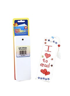Hygloss 100-Piece Bright Blank Bookmarks Craft Paper White 
