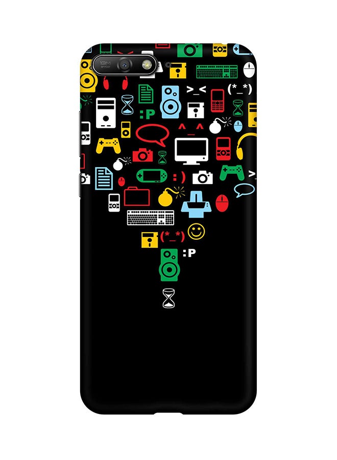 غطاء حماية أساسي رفيع سهل النزع بلمسة نهائية غير لامعة لهاتف هواوي Y6 (2018) كونفيرجينس (باللون الأسود)