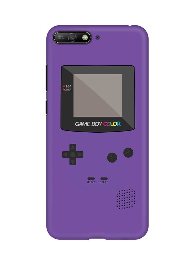Stylizedd Matte Finish Slim Snap Basic Case Cover For Huawei Y6 (2018) Gameboy Color - Purple